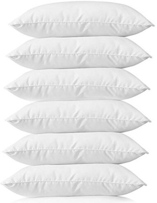 fulffystyl Microfibre Solid Sleeping Pillow Pack of 6(White)