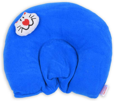 Kiddokrate Mustard Seeds Baby Pillow Pack of 1 Solid Pillow For New Born (0 to 12 Months Babies)(Blue)