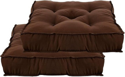 Barbican Microfibre Solid Chair Pad Pack of 2(CHPD-BROWN-P2)