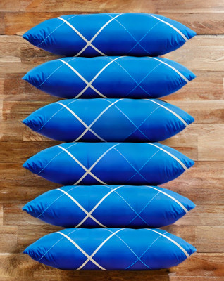 GUNVAR INDIA PRIVATE LIMITED Polyester Fibre Sleeping Pillow Pack of 6 Solid LUXURY(Blue)