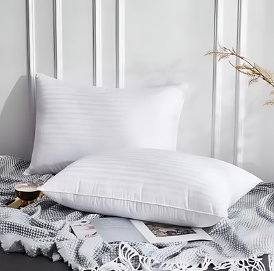 KPS Microfibre Solid Sleeping Pillow Pack of 2(White)