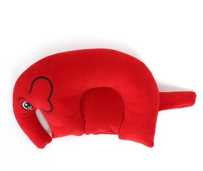OM COLLECTIONS Mustard Seeds Solid Baby Pillow Pack of 1(Red)