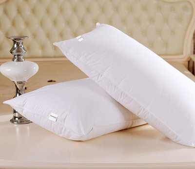 HOMESTIC by Kuber Industries Microfibre Solid Sleeping Pillow Pack of 2(White)