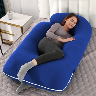 garps Microfibre Solid Pregnancy Pillow Pack of 1(Royal blue)