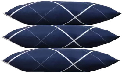 PALVIT Microfibre Abstract Sleeping Pillow Pack of 3(Blue)