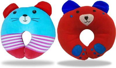 Chinmay Kids Polyester Fibre Toons & Characters Body Pillow Pack of 2(Sky Blue, Red)