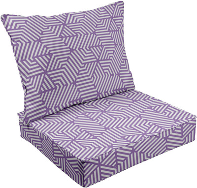 Vargottam Foam Geometric Chair Pad Pack of 2(Dusty Purple)