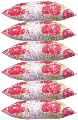 KVASTRA Polyester Fibre Stripes Sleeping Pillow Pack of 6(Multicolour ox579)