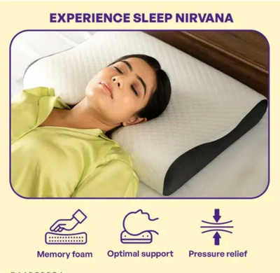 Sample Memory Foam Solid Orthopaedic Pillow Pack of 1(White)