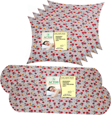 ACTOS Microfibre Solid Bolster Pack of 7(Multicolor2)