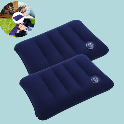 Naosucura Air Travel Pillow Pack of 2 Solid NaosuCura Rest Aid(Blue)