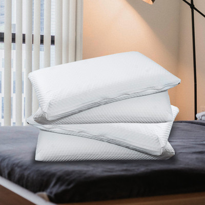 Cozymate Comfort Memory Foam Solid Sleeping Pillow Pack of 4(White)