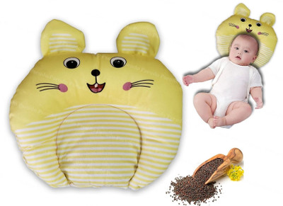 Hellobear Mustard Seeds Baby Pillow Pack of 1 Animals Pillow for Newborn Baby(Yellow)