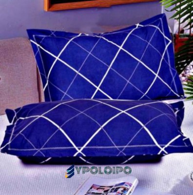 YPOLOIPO LUXURY Polyester Fibre Abstract Sleeping Pillow Pack of 2(Blue)