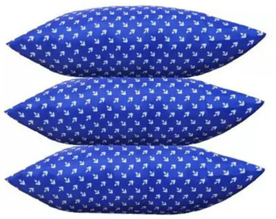 SANJU BROTHER Microfibre Floral Sleeping Pillow Pack of 3(Blue)