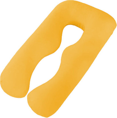 Mom's Moon Microfibre Solid Pregnancy Pillow Pack of 1(Yellow)
