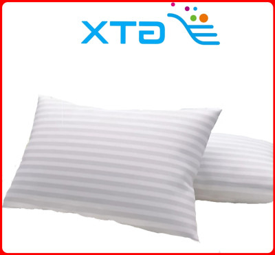 GTX Microfibre Sleeping Pillow Pack of 2 Stripes(White)