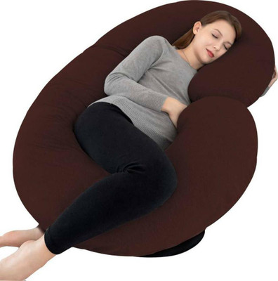 Nirmal Polyester Fibre Solid Pregnancy Pillow Pack of 1(Brown)