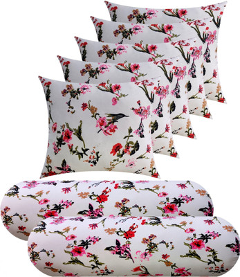 Changers Microfibre Bolster Pack of 7 Floral(White)