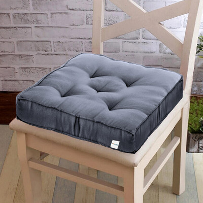 HOMESTIC by Kuber Industries Microfibre Chair Pad Pack of 1 Solid(Grey)