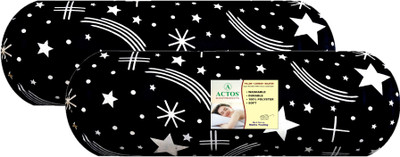 ACTOS Microfibre Geometric Bolster Pack of 2(Black, White)