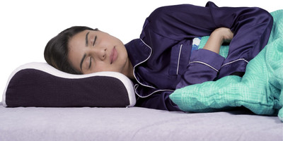 AERUN Memory Foam Solid Orthopaedic Pillow Pack of 1(Black)