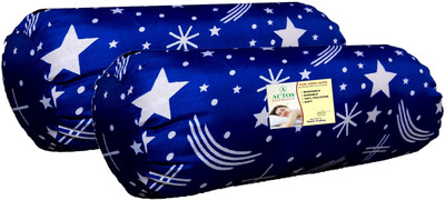 ACTOS Microfibre Geometric Bolster Pack of 2(BlueWhite9)