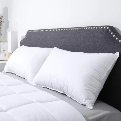 Regnar Microfibre Sleeping Pillow Pack of 2 Solid(White)