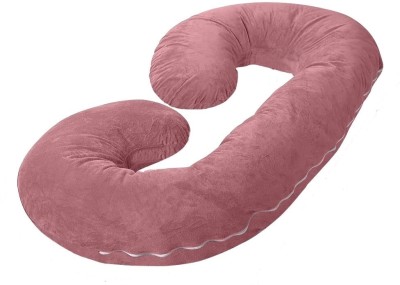 Dormyo C Shaped Velvet Microfibre Abstract Pregnancy Pillow Pack of 1(Pink)