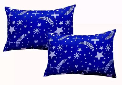 Navi collection Microfibre Abstract Sleeping Pillow Pack of 2(BLUE CHECK)