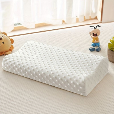 manshav Home Furnishing Memory Foam Solid Orthopaedic Pillow Pack of 1(White)
