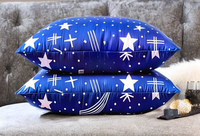 YPOLOIPO LUXURY Polyester Fibre Abstract Sleeping Pillow Pack of 2(Blue)