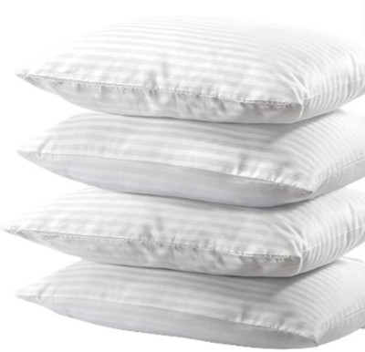 ROYALREOX Cotton Solid Sleeping Pillow Pack of 4(White)