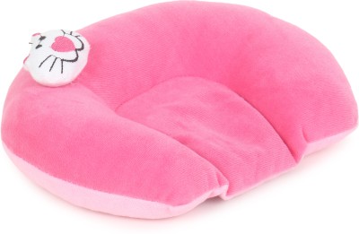 Omsurajiya BABY SEED PILLOW, Pillow for Newborn Baby-Round Head Shaping Pillow, 0-12 Months Mustard Seeds Animals Baby Pillow Pack of 1(Pink)