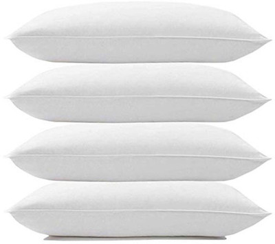 ROYALREOX Cotton Sleeping Pillow Pack of 4 Solid(White)