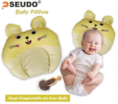 Pseudo Pillow for Newborn Baby Mustard Seeds Animals Baby Pillow Pack of 1(Yellow)