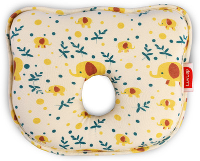 LuvLap Polyester Fibre Baby Pillow Pack of 1 Floral(off white)