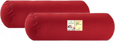 ACTOS Microfibre Solid Bolster Pack of 2(Maroon8)