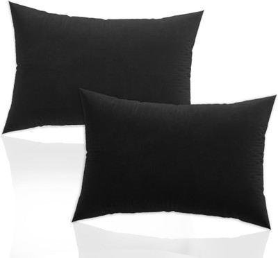 KUBER INDUSTRIES Pillow Microfibre Solid Sleeping Pillow Pack of 2(Black)