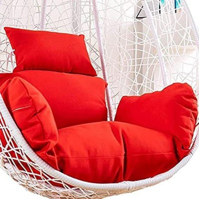 Swingzy Egg Chair Cushion Cotton Solid Cushion Pack of 1(Red)