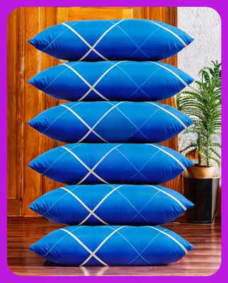Urmila Creation Microfibre Sleeping Pillow Pack of 6 Solid LUXURY(Blue)