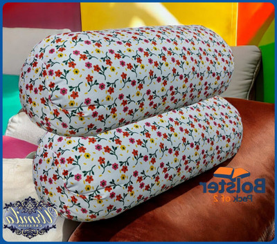 Urmila Creation Microfibre Bolster Pack of 2 Floral(Multicolor)