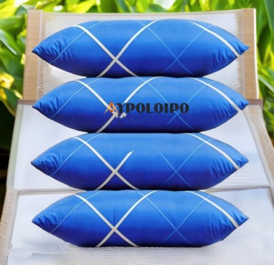 YPOLOIPO LUXURY Polyester Fibre Solid Sleeping Pillow Pack of 4(Blue)