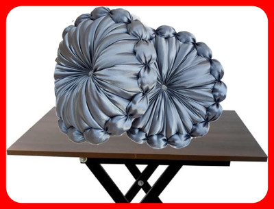 GTX Microfibre Floor Cushion Pack of 2 Solid(Silver)