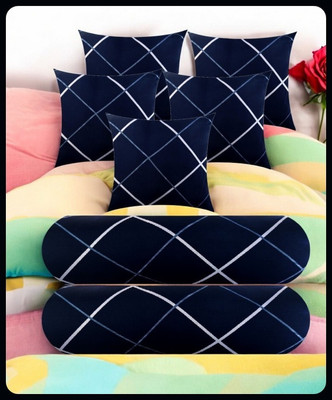 RUSHABH ENTERPRISE LUXURY Polyester Fibre Abstract Sleeping Pillow Pack of 1(Blue)