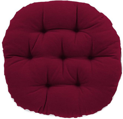 Mom's Moon Plus Comfort Round Cushion Microfibre Solid Floor Cushion Pack of 2(Wine)