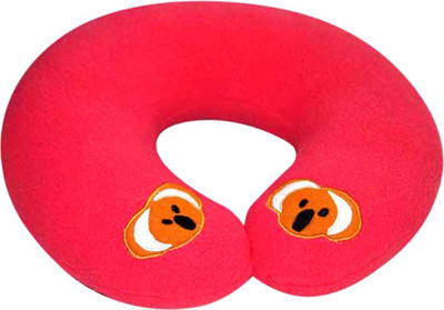 Oscar Home Polyester Fibre Solid Sleeping Pillow Pack of 1(Red, White)