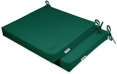 Vargottam Foam Solid Chair Pad Pack of 2(Teal Green)