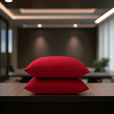 ARH Cotton Sleeping Pillow Pack of 2 Solid Pillow(Maroon)