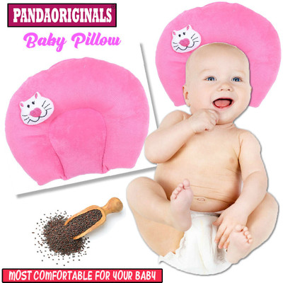 zobro Mustard Seeds Toons & Characters Baby Pillow Pack of 1(Baby Pink)
